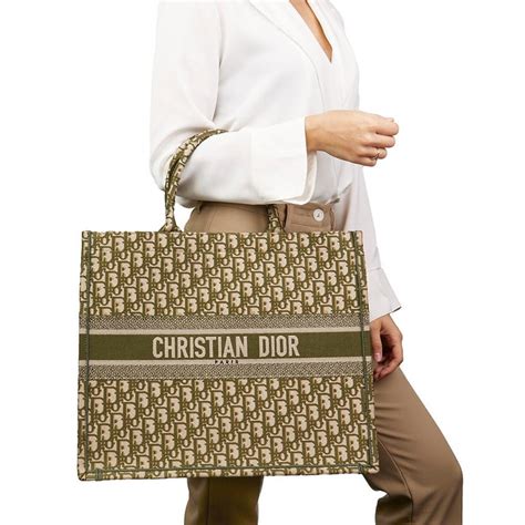 christian dior book tote green|original christian dior tote bag.